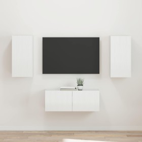 Conjunto de mueble de TV 2 pcs brillante Madera de ingeniería en Muebles TV | Comprar online en Foru.es