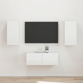 Conjunto de mueble de TV 2 pcs brillante Madera de ingeniería en Muebles TV | Comprar online en Foru.es
