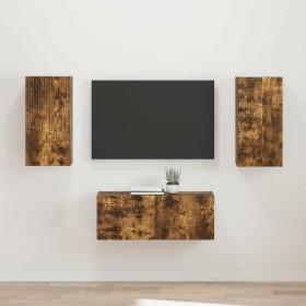 Conjunto de mueble de TV 2 pcs Roble ahumado en Muebles TV | Comprar online en Foru.es