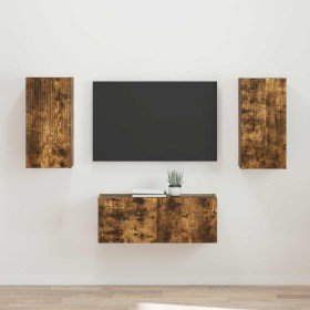 Conjunto de mueble de TV 2 pcs Roble ahumado en Muebles TV | Comprar online en Foru.es