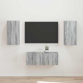 Conjunto de mueble de TV 2 pcs Gris Sonoma Madera de ingeniería en Muebles TV | Comprar online en Foru.es