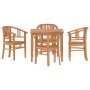 Juego de comedor para jardín 5 piezas madera maciza de teca de vidaXL, Conjuntos de jardín - Ref: Foro24-3155754, Precio: 675...