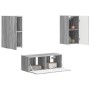 Conjunto de mueble de TV 2 pcs Gris Sonoma Madera de ingeniería en Muebles TV | Comprar online en Foru.es