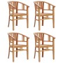 Juego de comedor para jardín 5 piezas madera maciza de teca de vidaXL, Conjuntos de jardín - Ref: Foro24-3155754, Precio: 675...