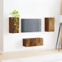 Conjunto de mueble de TV Montaje en la pared 2 pcs Madera vieja en Muebles TV | Comprar online en Foru.es