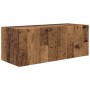 Conjunto de mueble de TV Montaje en la pared 2 pcs Madera vieja en Muebles TV | Comprar online en Foru.es