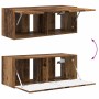 Conjunto de mueble de TV Montaje en la pared 2 pcs Madera vieja en Muebles TV | Comprar online en Foru.es