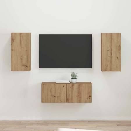 Conjunto de mueble de TV 2 pcs Roble artesanal en Muebles TV | Comprar online en Foru.es