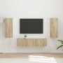 Conjunto de mueble de TV Montaje en la pared 2 pcs Roble Sonoma en Muebles TV | Comprar online en Foru.es