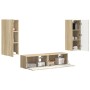 Conjunto de mueble de TV Montaje en la pared 2 pcs Roble Sonoma en Muebles TV | Comprar online en Foru.es