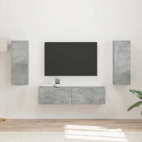 Conjunto de mueble de TV 2 pcs Gris Concreto en Muebles TV | Comprar online en Foru.es