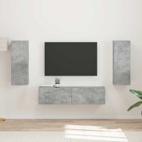 Conjunto de mueble de TV 2 pcs Gris Concreto en Muebles TV | Comprar online en Foru.es