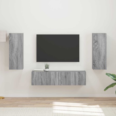 Conjunto de mueble de TV 2 pcs Gris Sonoma Madera de ingeniería en Muebles TV | Comprar online en Foru.es