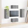 Conjunto de mueble de TV 2 pcs Gris Sonoma Madera de ingeniería en Muebles TV | Comprar online en Foru.es