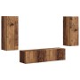 Conjunto de mueble de TV Montaje en la pared 2 pcs Madera vieja en Muebles TV | Comprar online en Foru.es