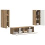 Conjunto de mueble de TV 2 pcs Roble artesanal en Muebles TV | Comprar online en Foru.es