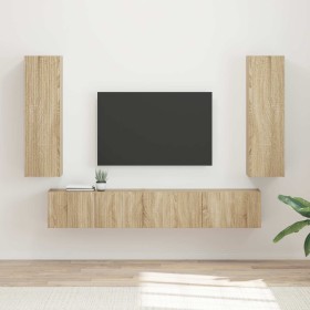 Conjunto de mueble de TV Montaje en la pared 3 pcs Roble Sonoma en Muebles TV | Comprar online en Foru.es
