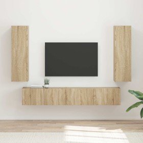 Conjunto de mueble de TV Montaje en la pared 3 pcs Roble Sonoma en Muebles TV | Comprar online en Foru.es