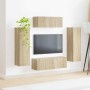 Conjunto de mueble de TV Montaje en la pared 3 pcs Roble Sonoma en Muebles TV | Comprar online en Foru.es