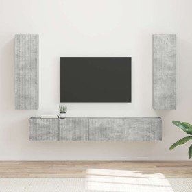 Conjunto de mueble de TV 3 pcs Gris Concreto en Muebles TV | Comprar online en Foru.es