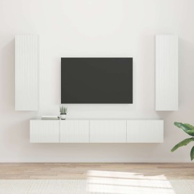 Conjunto de mueble de TV 3 pcs brillante Madera de ingeniería en Muebles TV | Comprar online en Foru.es