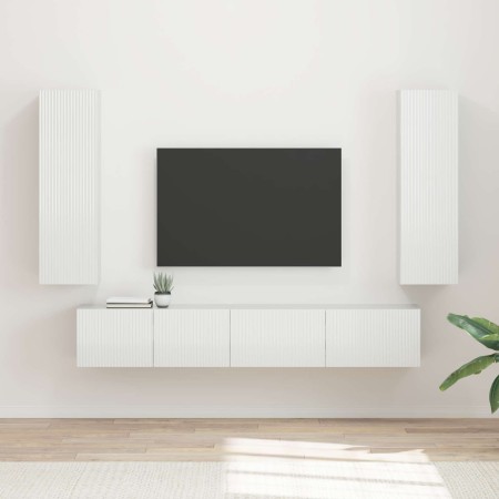 Conjunto de mueble de TV 3 pcs brillante Madera de ingeniería en Muebles TV | Comprar online en Foru.es