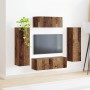 Conjunto de mueble de TV 3 pcs Roble ahumado en Muebles TV | Comprar online en Foru.es