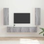 Conjunto de mueble de TV 3 pcs Gris Sonoma Madera de ingeniería en Muebles TV | Comprar online en Foru.es