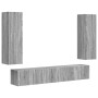 Conjunto de mueble de TV 3 pcs Gris Sonoma Madera de ingeniería en Muebles TV | Comprar online en Foru.es