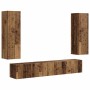 Conjunto de mueble de TV Montaje en la pared 3 pcs Madera vieja en Muebles TV | Comprar online en Foru.es