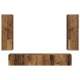 Conjunto de mueble de TV Montaje en la pared 3 pcs Madera vieja en Muebles TV | Comprar online en Foru.es