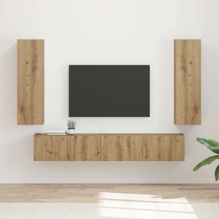 Conjunto de mueble de TV 3 pcs Roble artesanal en Muebles TV | Comprar online en Foru.es