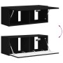 Conjunto de mueble de TV 2 pcs Negro Madera de ingeniería en Muebles TV | Comprar online en Foru.es