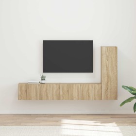Conjunto de mueble de TV Montaje en la pared 2 pcs Roble Sonoma en Muebles TV | Comprar online en Foru.es