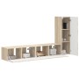 Conjunto de mueble de TV Montaje en la pared 2 pcs Roble Sonoma en Muebles TV | Comprar online en Foru.es