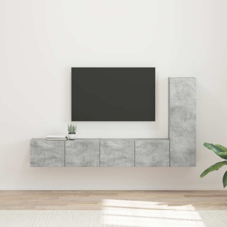 Conjunto de mueble de TV 2 pcs Gris Concreto en Muebles TV | Comprar online en Foru.es