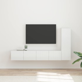 Conjunto de mueble de TV 2 pcs brillante Madera de ingeniería en Muebles TV | Comprar online en Foru.es