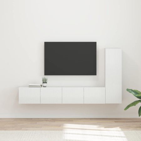 Conjunto de mueble de TV 2 pcs brillante Madera de ingeniería en Muebles TV | Comprar online en Foru.es