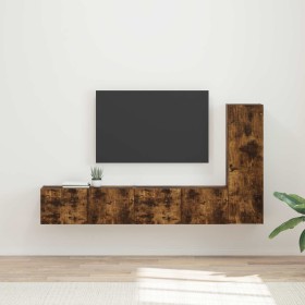 Conjunto de mueble de TV 2 pcs Roble ahumado en Muebles TV | Comprar online en Foru.es