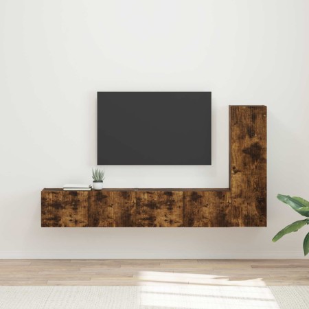 Conjunto de mueble de TV 2 pcs Roble ahumado en Muebles TV | Comprar online en Foru.es