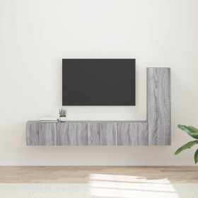 Conjunto de mueble de TV 2 pcs Gris Sonoma Madera de ingeniería en Muebles TV | Comprar online en Foru.es