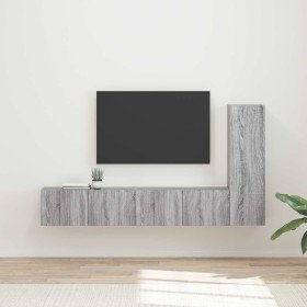 Conjunto de mueble de TV 2 pcs Gris Sonoma Madera de ingeniería en Muebles TV | Comprar online en Foru.es