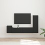 Conjunto de mueble de TV 4 pcs Negro Madera de ingeniería en Muebles TV | Comprar online en Foru.es