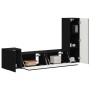 Conjunto de mueble de TV 4 pcs Negro Madera de ingeniería en Muebles TV | Comprar online en Foru.es