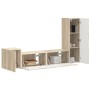 Conjunto de mueble de TV Montaje en la pared 4 pcs Roble Sonoma en Muebles TV | Comprar online en Foru.es