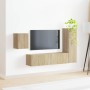 Conjunto de mueble de TV Montaje en la pared 4 pcs Roble Sonoma en Muebles TV | Comprar online en Foru.es