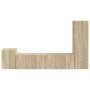 Conjunto de mueble de TV Montaje en la pared 4 pcs Roble Sonoma en Muebles TV | Comprar online en Foru.es