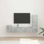 Conjunto de mueble de TV 4 pcs Gris Concreto en Muebles TV | Comprar online en Foru.es