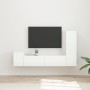 Conjunto de mueble de TV 4 pcs brillante Madera contrachapada en Muebles TV | Comprar online en Foru.es