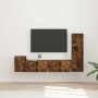 Conjunto de mueble de TV 4 pcs Roble ahumado en Muebles TV | Comprar online en Foru.es